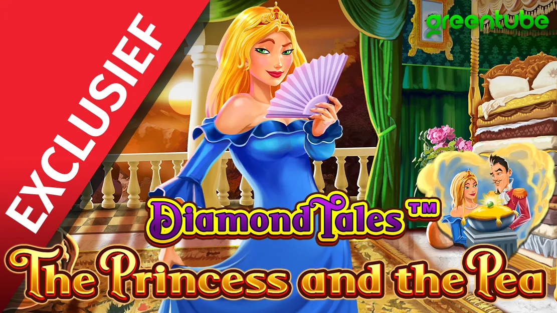 👸 Exclusief bij Starcasino! Diamond Tales™: The Princess and the Pea van Greentube!