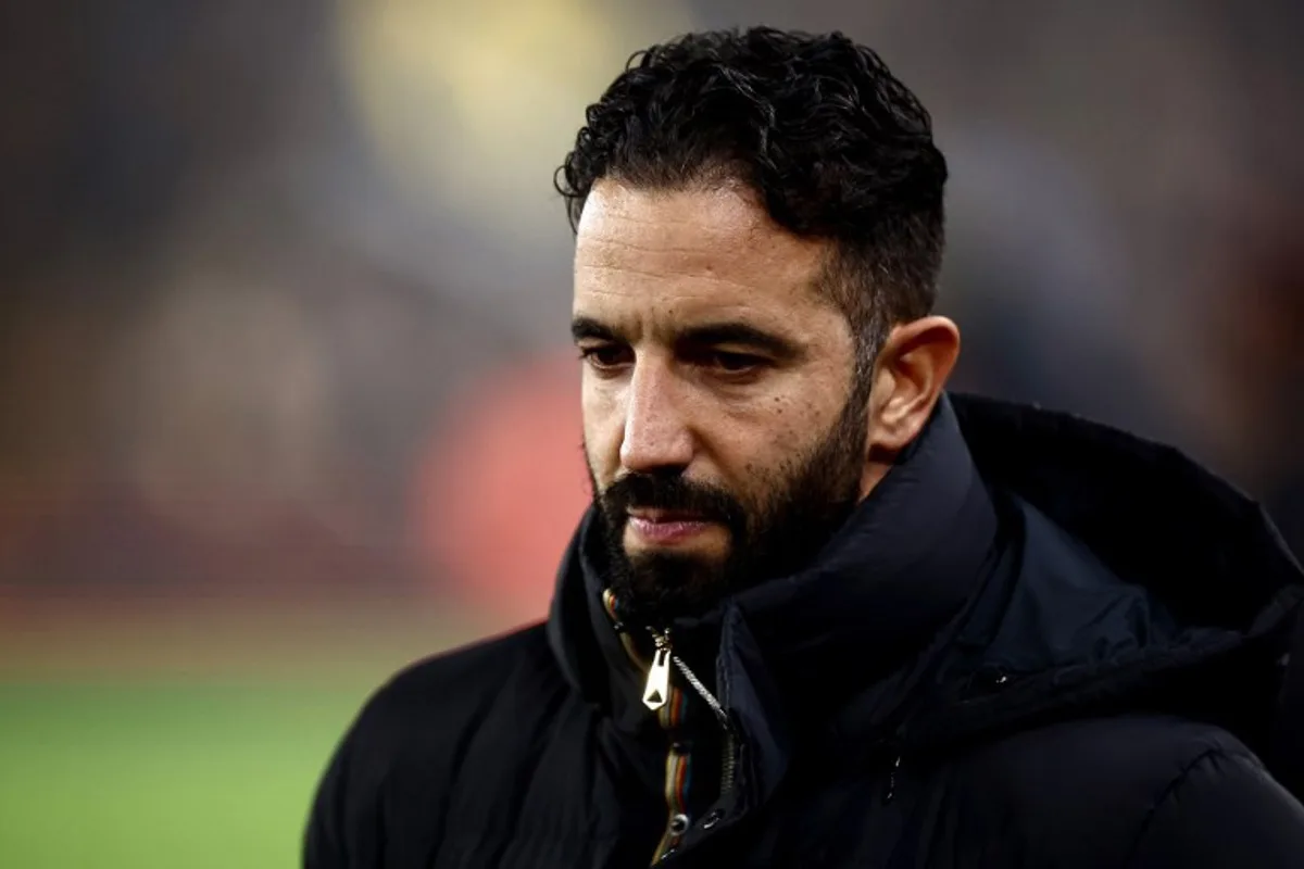 Manchester United's Portuguese head coach Ruben Amorim reacts ahead of the English Premier League football match between Wolverhampton Wanderers and Manchester United at the Molineux stadium in Wolverhampton, central England on December 26, 2024.  HENRY NICHOLLS / AFP