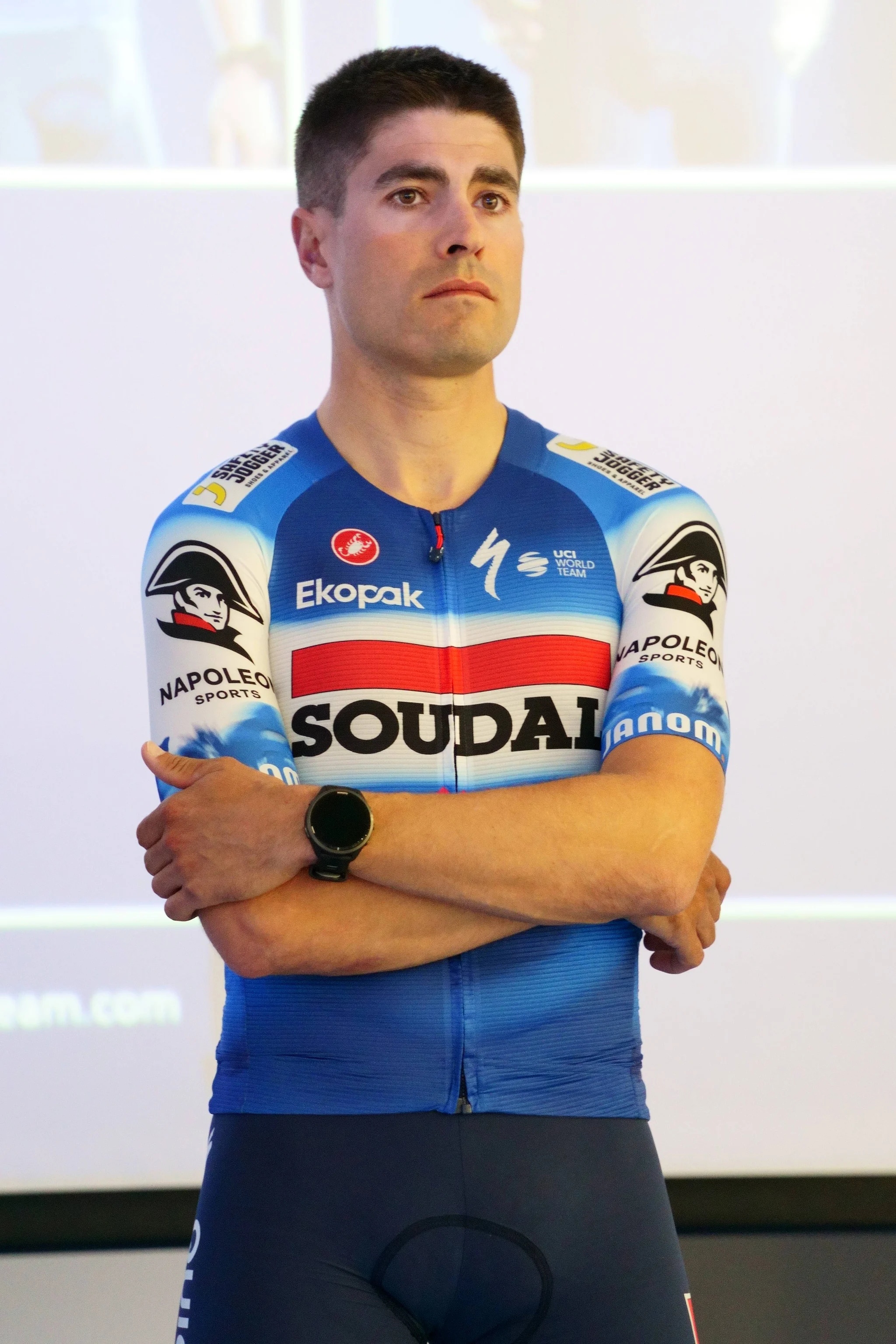 Spanish Mikel Landa of Soudal Quick-Step pictured at the media day of the Soudal Quick-Step cycling team in Calpe, Spain, Tuesday 09 January 2024. BELGA PHOTO JOMA GARCIA I GISBERT