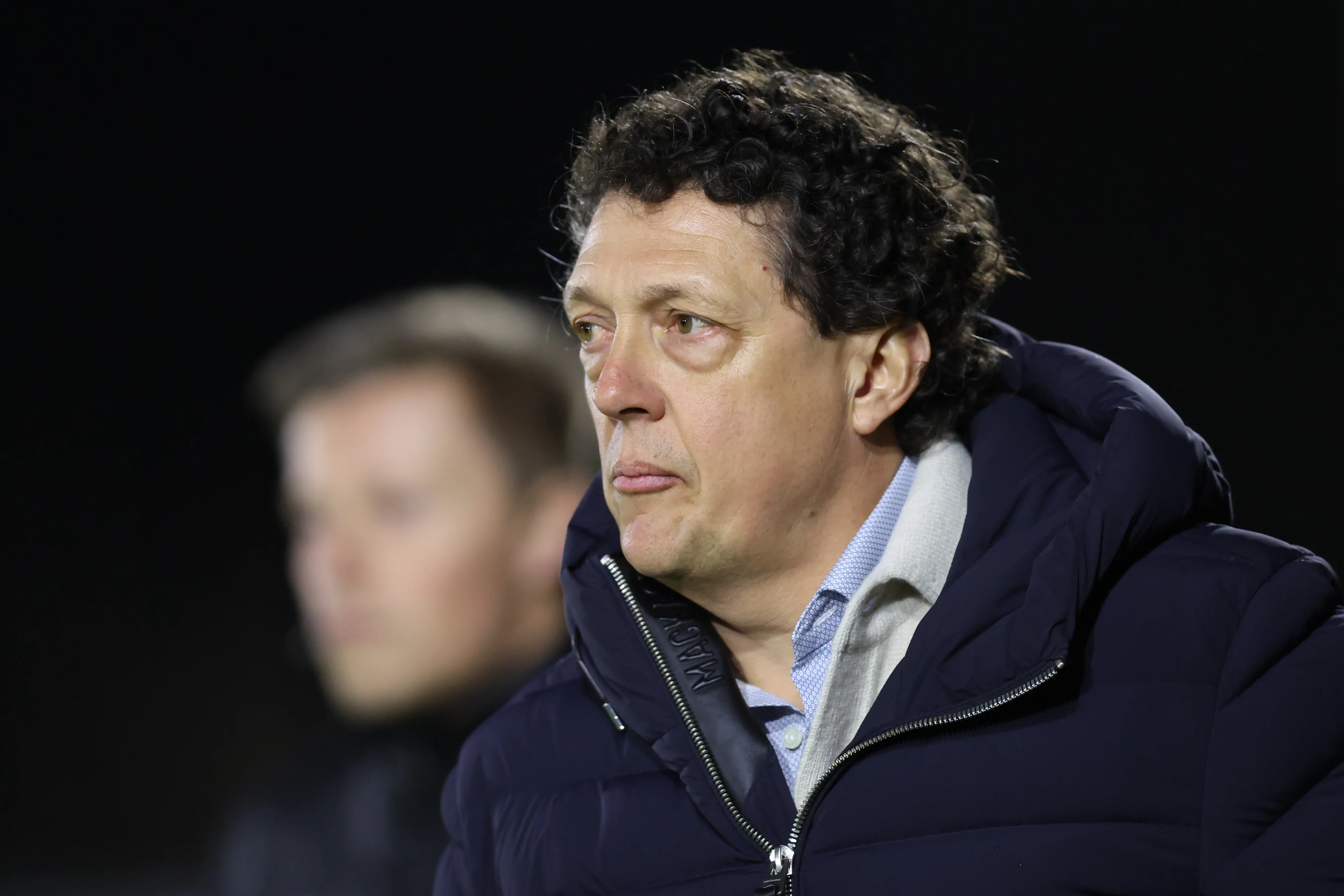 Liege's head coach Gaetan Englebert pictured during a soccer game between RFC Liege and Lierse SK, Friday 06 February 2026 in Liege, on day 24 of the 2025-2026 'Challenger Pro League' 1B second division of the Belgian championship. BELGA PHOTO BRUNO FAHY