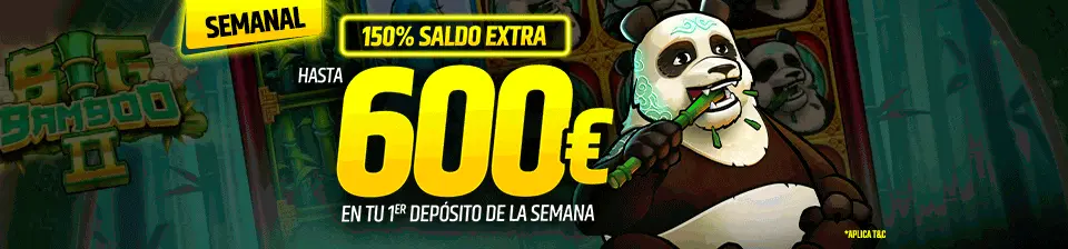 Consigue un extra de saldo con tu primer depósito cada semana.