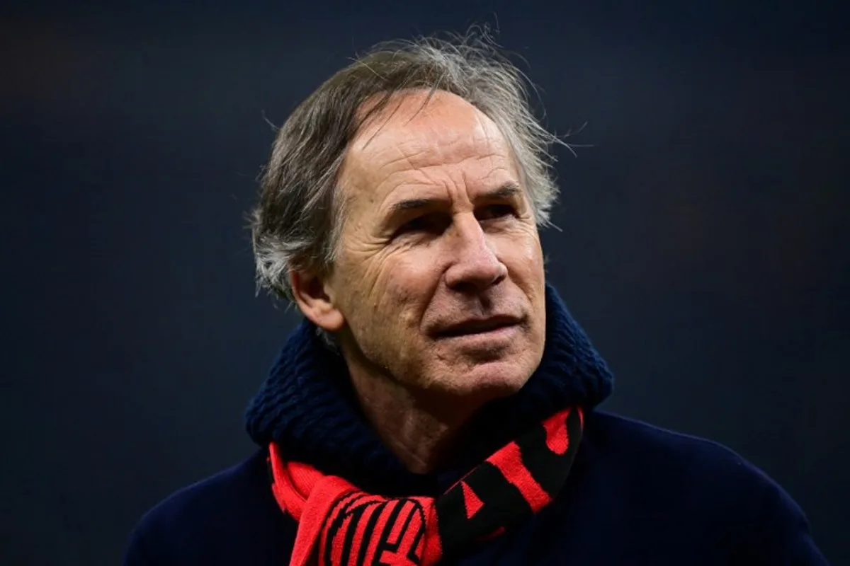 AC Milan's Honorary Vice President and former Italian player Franco Baresi looks on during the Italian Serie A football match between AC Milan and Genoa at the San Siro Stadium in Milan, on December 15, 2024. Piero CRUCIATTI / AFP