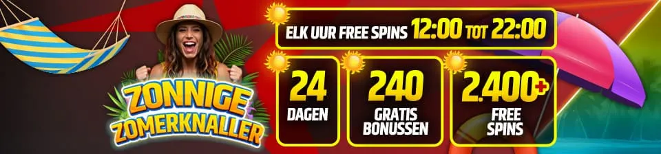 24 dagen lang zomer, bonussen en héél veel Free Spins!