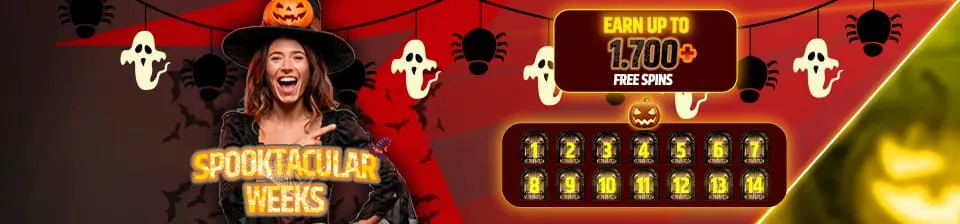 14 days of Halloween, spooky bonuses, and lots and lots of Free Spins!