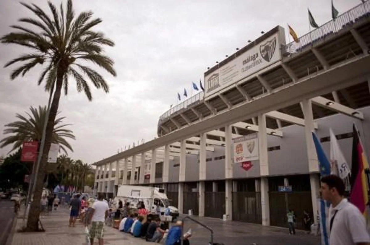 A picture taken on September 18, 2012 shows a general view of Rosaleda Stadium in Malaga. AFP PHOTO/ JORGE GUERRERO