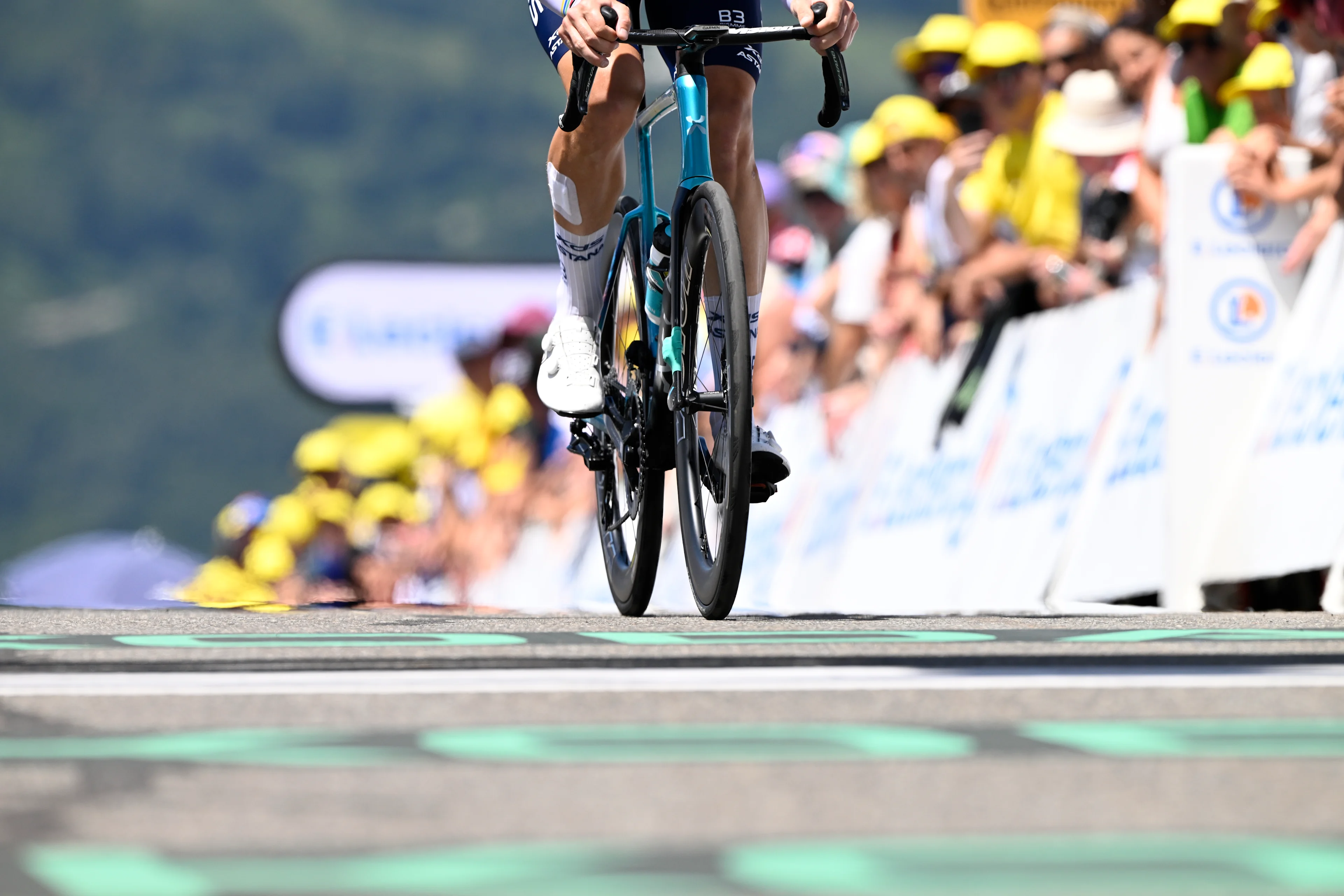 Illustration picture shows the finish line of stage 13 of the 2025 Tour de France cycling race, an 11km individual time trial from Loudenvielle to Peyragudes, on Friday 18 July 2025 in France. The 112th edition of the Tour de France starts on Saturday 5 July in Lille, France, and will finish in Paris, France on the 27th of July. BELGA PHOTO JASPER JACOBS