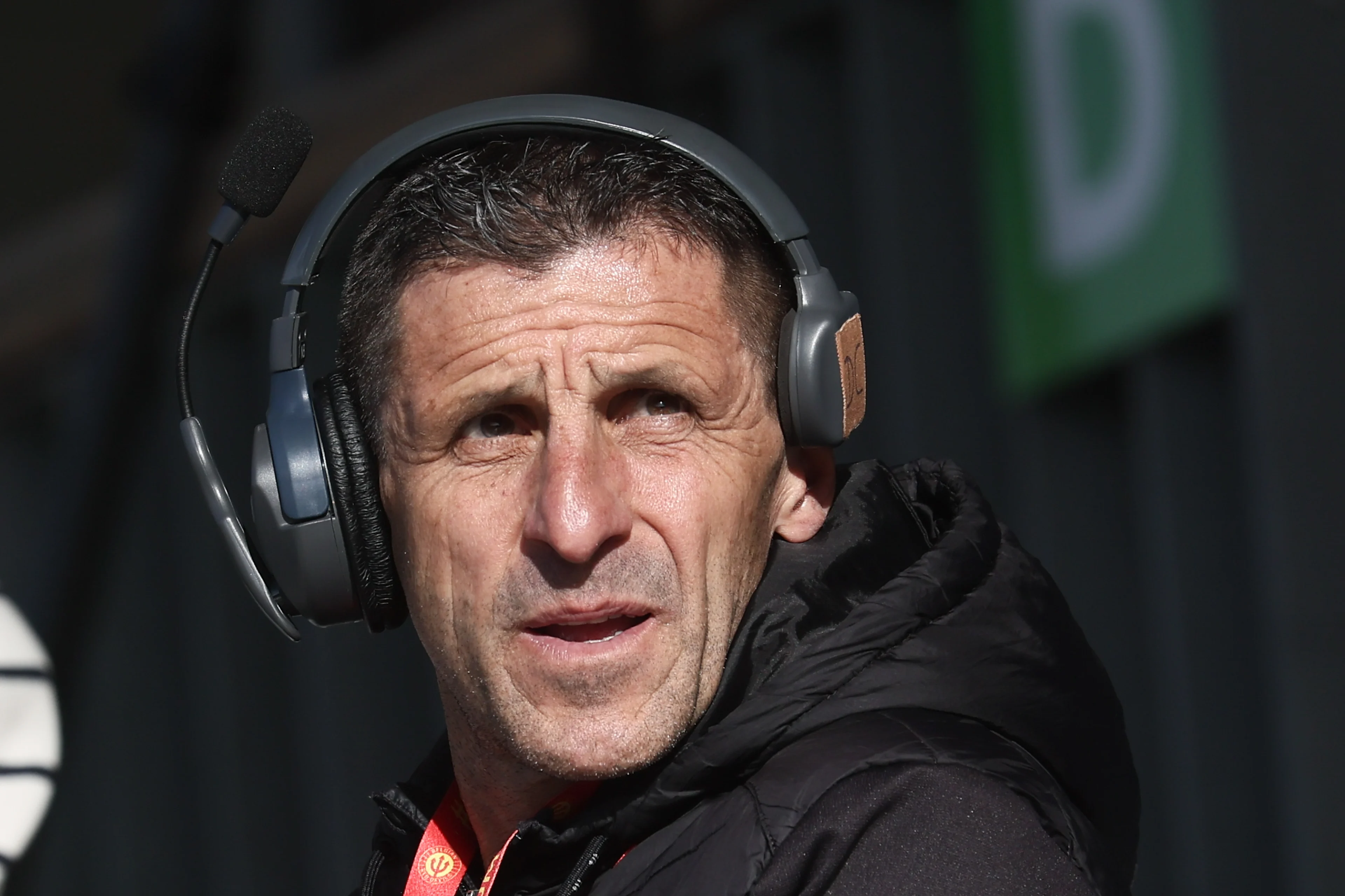 Belgium's head coach Laurent Dossat pictured during a training session of the Black Devils, the Belgian national rugby team, at the Nelson Mandela Stadium in Neder-Over-Heembeek, Brussels, Sunday 02 November 2025. The team is preparing for the qualification games for the World Cup. BELGA PHOTO BRUNO FAHY
