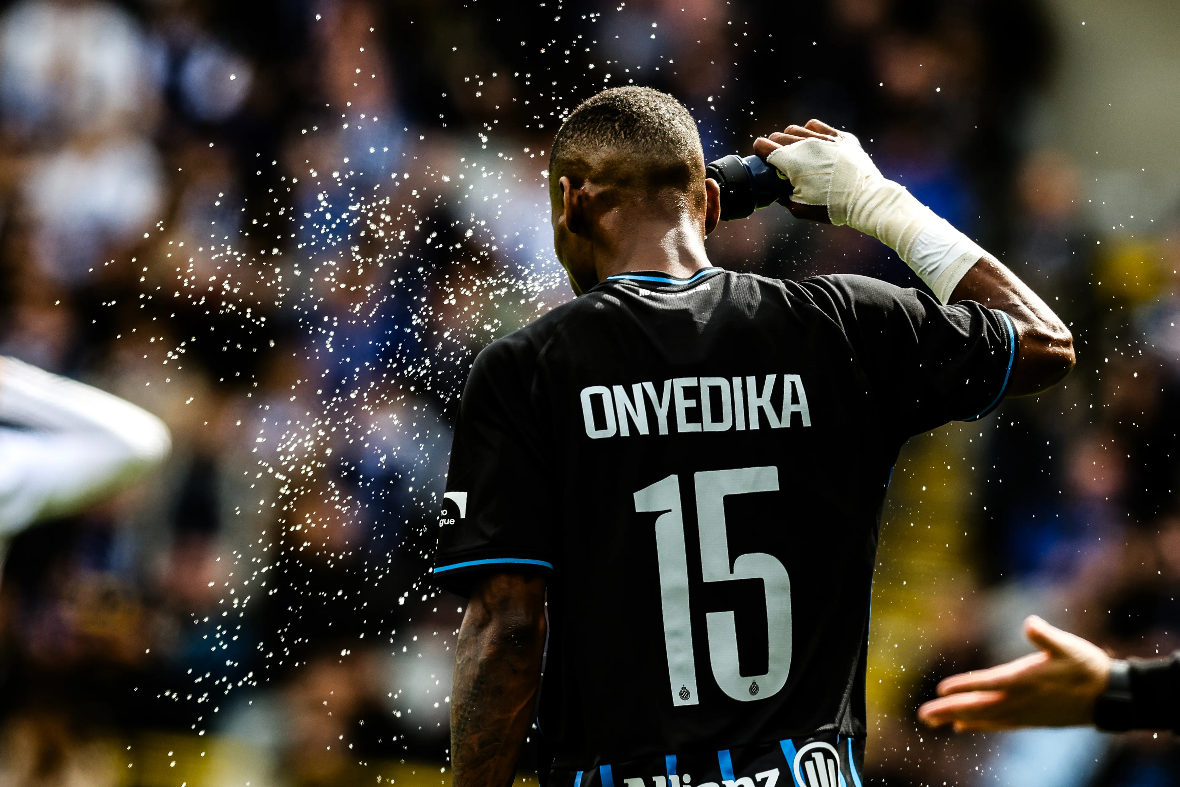 Club's Raphael Onyedika pictured during a soccer match between Club Brugge and RSCA Anderlecht, Monday 06 April 2026 in Brugge, on the first day of the Champion's Play-off (PO1) of the 2025-2026 'Jupiler Pro League' first division of the Belgian championship. BELGA PHOTO BRUNO FAHY