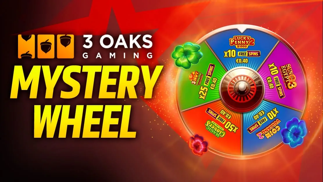 🎡 Discover the 3 Oaks Mystery Wheel – Exclusive at Starcasino!