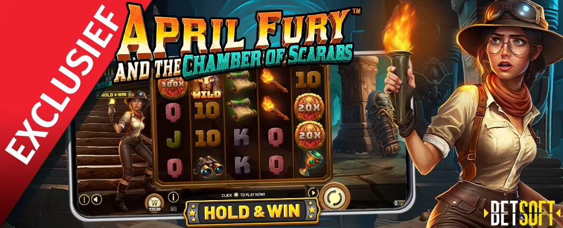🪲 Exclusief bij Starcasino! April Fury And The Chamber Of Scarabs™ van Betsoft!