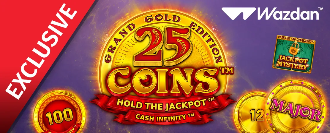 🪙 Exclusively at Starcasino! 25 Coins™ Grand Gold Edition by Wazdan 🪙