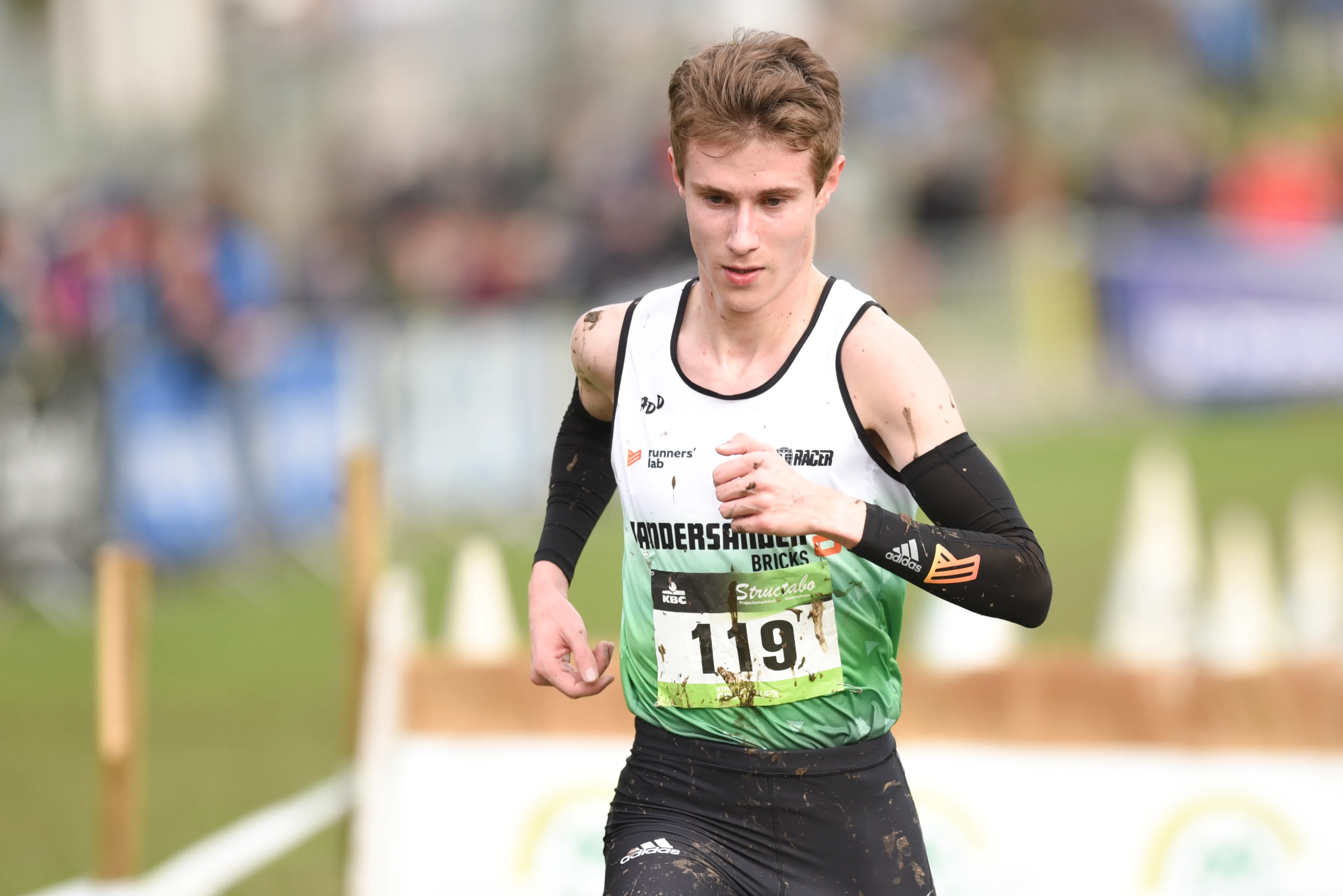 Belgian Dieter Kersten pictured in action during the men's race at the sixth and final stage of the 'Crosscup' Cross country running trophy in Brussels, in which the first Belgian will be crowned National Champion, Sunday 01 March 2020. BELGA PHOTO LAURENT LEFEBVRE