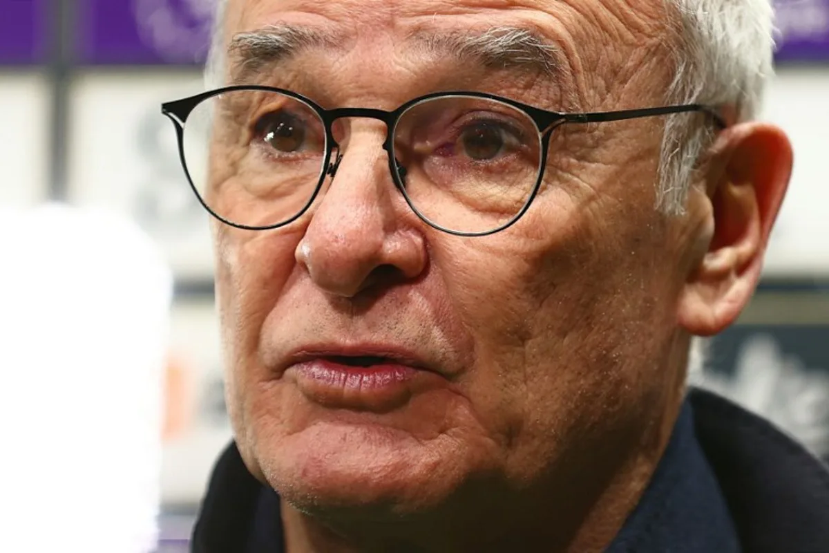 Watford's Italian head coach Claudio Ranieri speaks to the media after the English Premier League football match between Watford and Norwich City at Vicarage Road Stadium in Watford, southeast England, on January 22, 2022. Watford lost the match 3-0. Adrian DENNIS / AFP