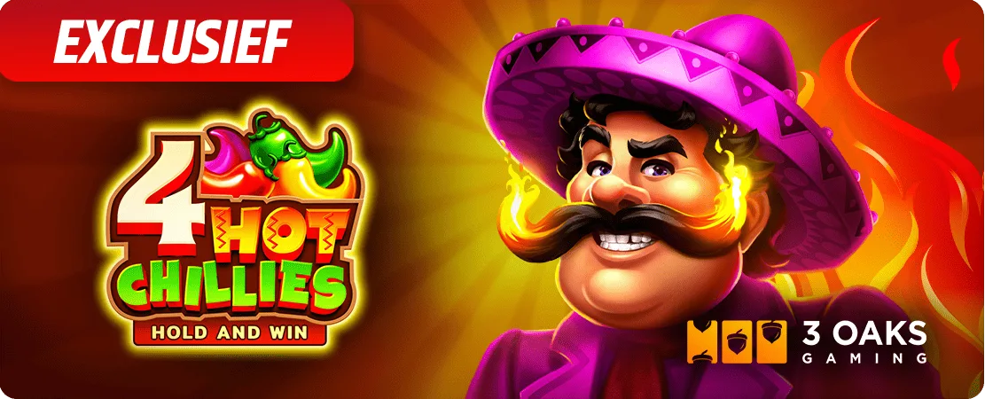 🌶️ 4 Hot Chillies van 3OAKS – Alleen bij Starcasino!