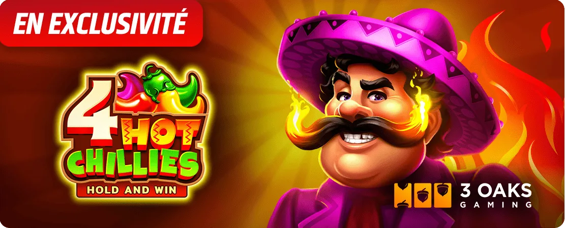 🌶️ 4 Hot Chillies de 3OAKS – Seulement chez Starcasino !