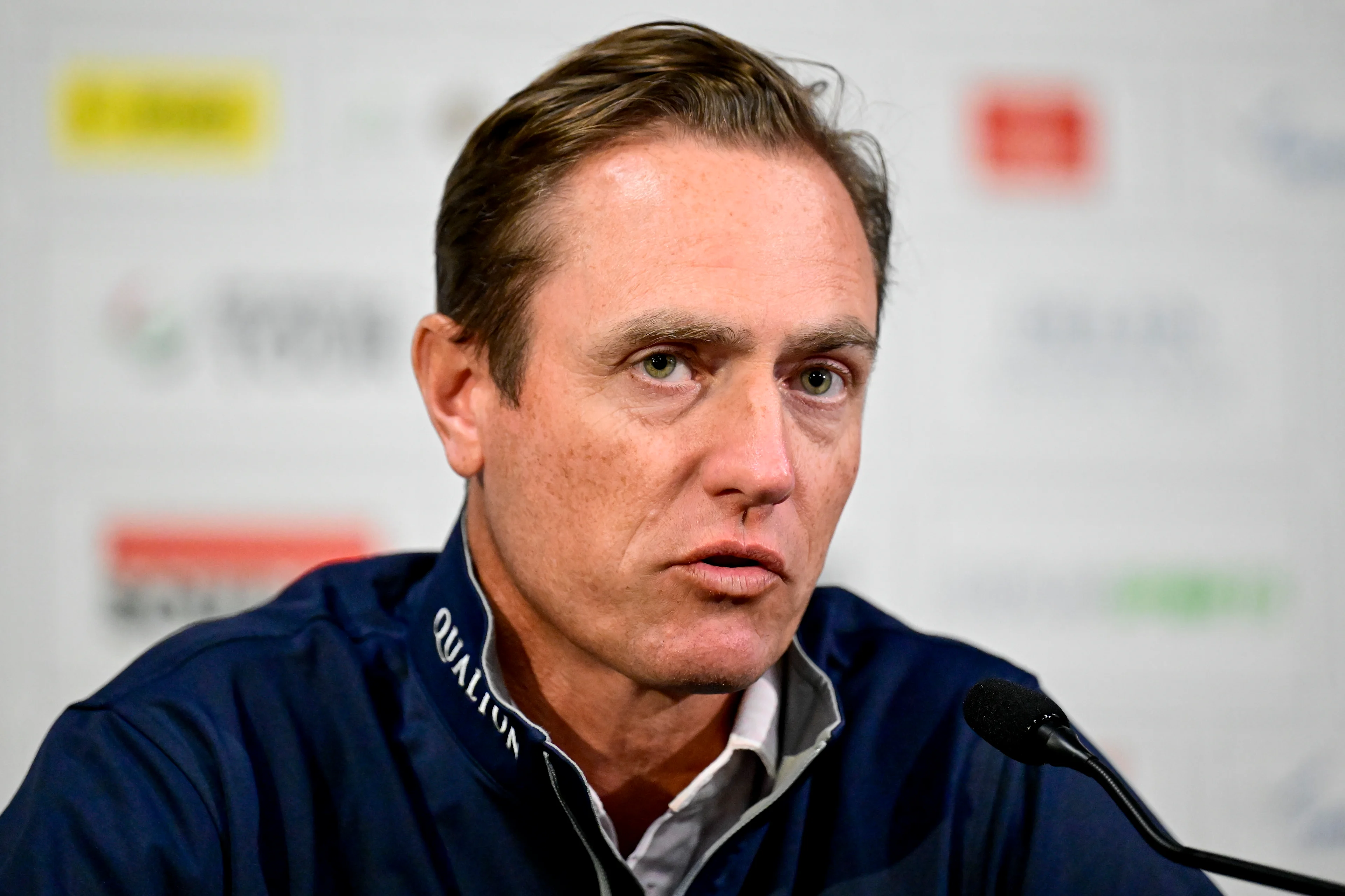 Belgian Nicolas Colsaerts pictured during a press conference regarding the 2024 Soudal Open DP World Tour golf tournament, in Schilde, Tuesday 21 May 2024. The 2024 Soudal Open take place from 23 to 26 May at the Rinkven Golf Club in Schilde. BELGA PHOTO DIRK WAEM