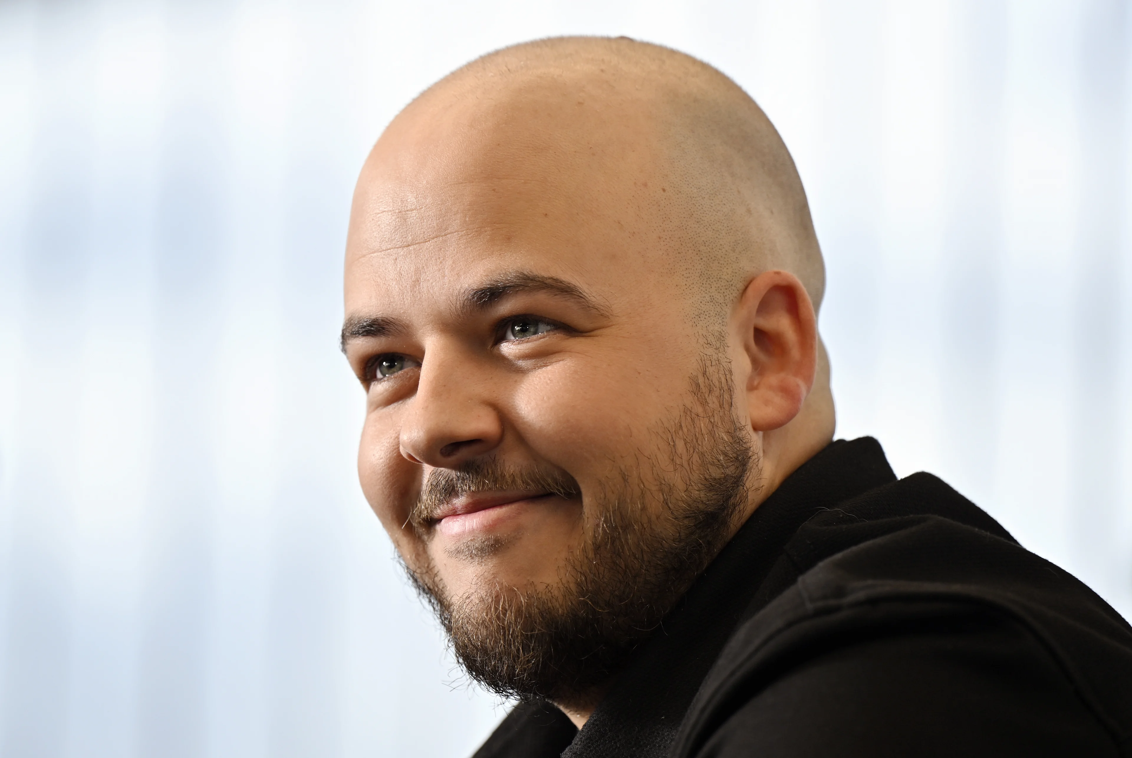 Belgian snooker player Luca Brecel pictured during a press conference in Dilsen-Stokkem, regarding the Snooker World championship in England, Monday 15 April 2024. Brecel was the first Belgian man winning the World Champion title in snooker last year. BELGA PHOTO ERIC LALMAND