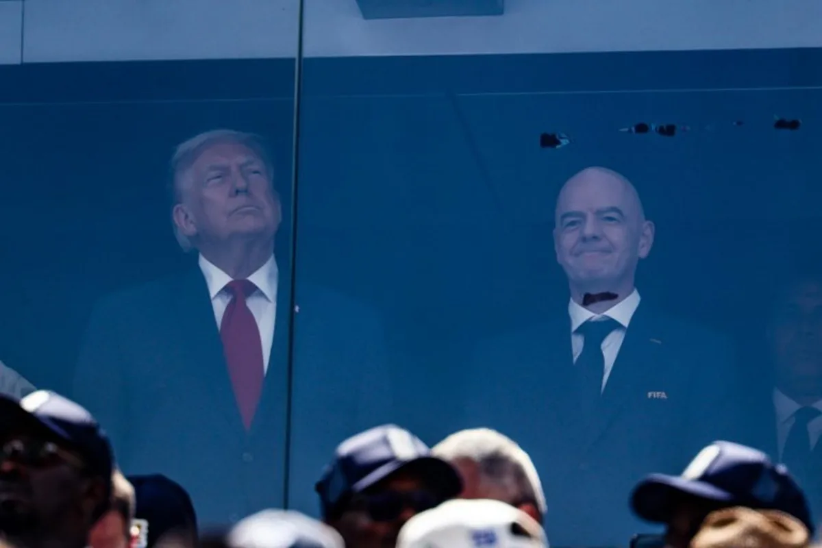 US President Donald Trump and FIFA President Gianni Infantino attend the 2026 World Cup football final between Spain and Argentina in East Rutherford, New Jersey on July 19, 2026.   Odd ANDERSEN / AFP