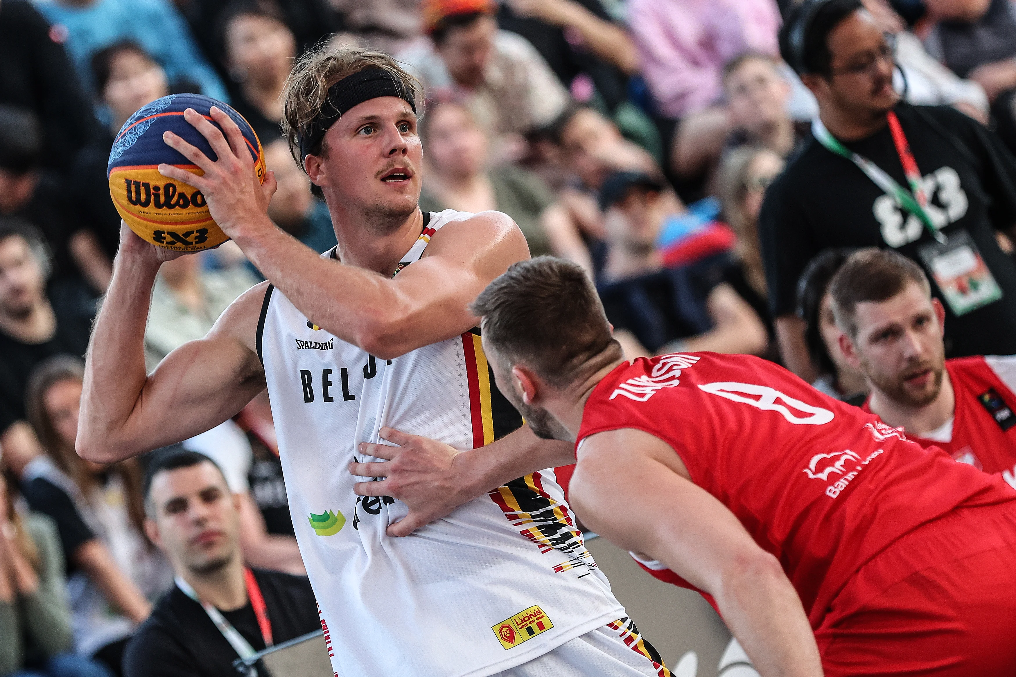 Belgian Thibaut Vervoort is pictured in action during a third game in the group stage between Belgium and Poland in the group D at the Olympic qualification tournament for the 2024 Olympics, in Debrecen, Hungary, Saturday 18 May 2024. BELGA PHOTO NIKOLA KRSTIC