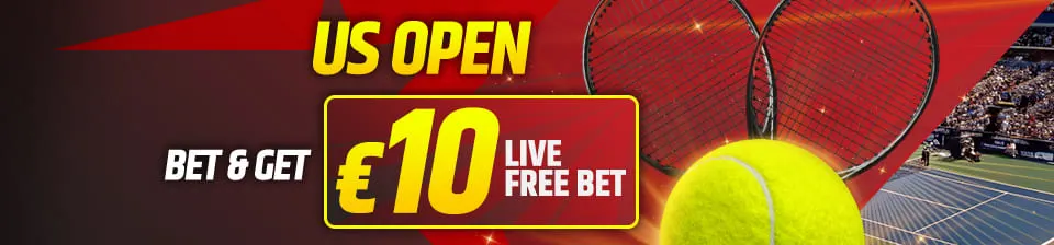 Place a €10 pre-match bet on the US Open and..