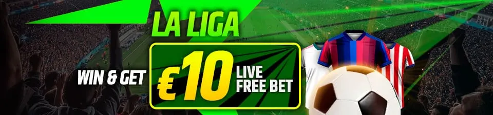 Win op de La Liga en krijg een €10 Live Free Bet!