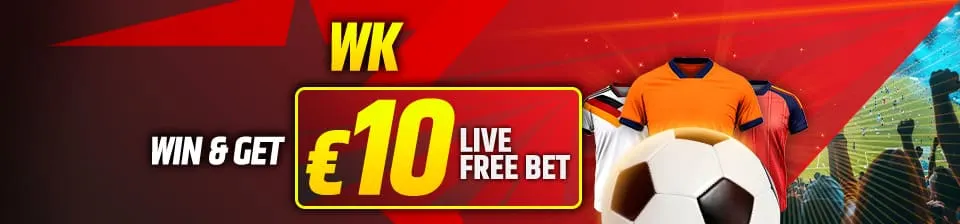 Win op het WK en krijg een €10 Live Free Bet!