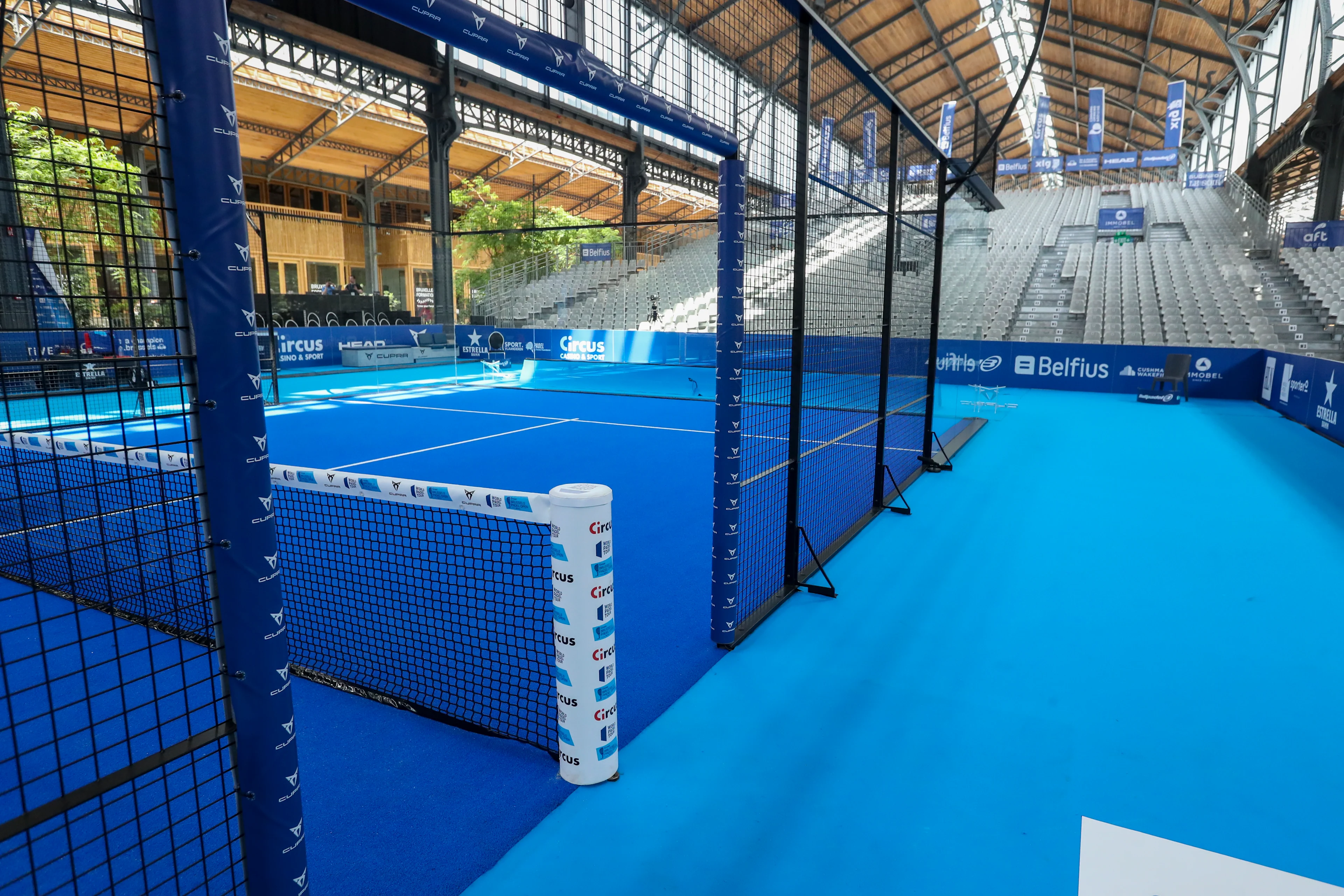 Illustration picture shows the 'Brussels Padel Open' tournament where the padel racket sport is played, Saturday 07 May 2022 in Brussels. BELGA PHOTO NICOLAS MAETERLINCK