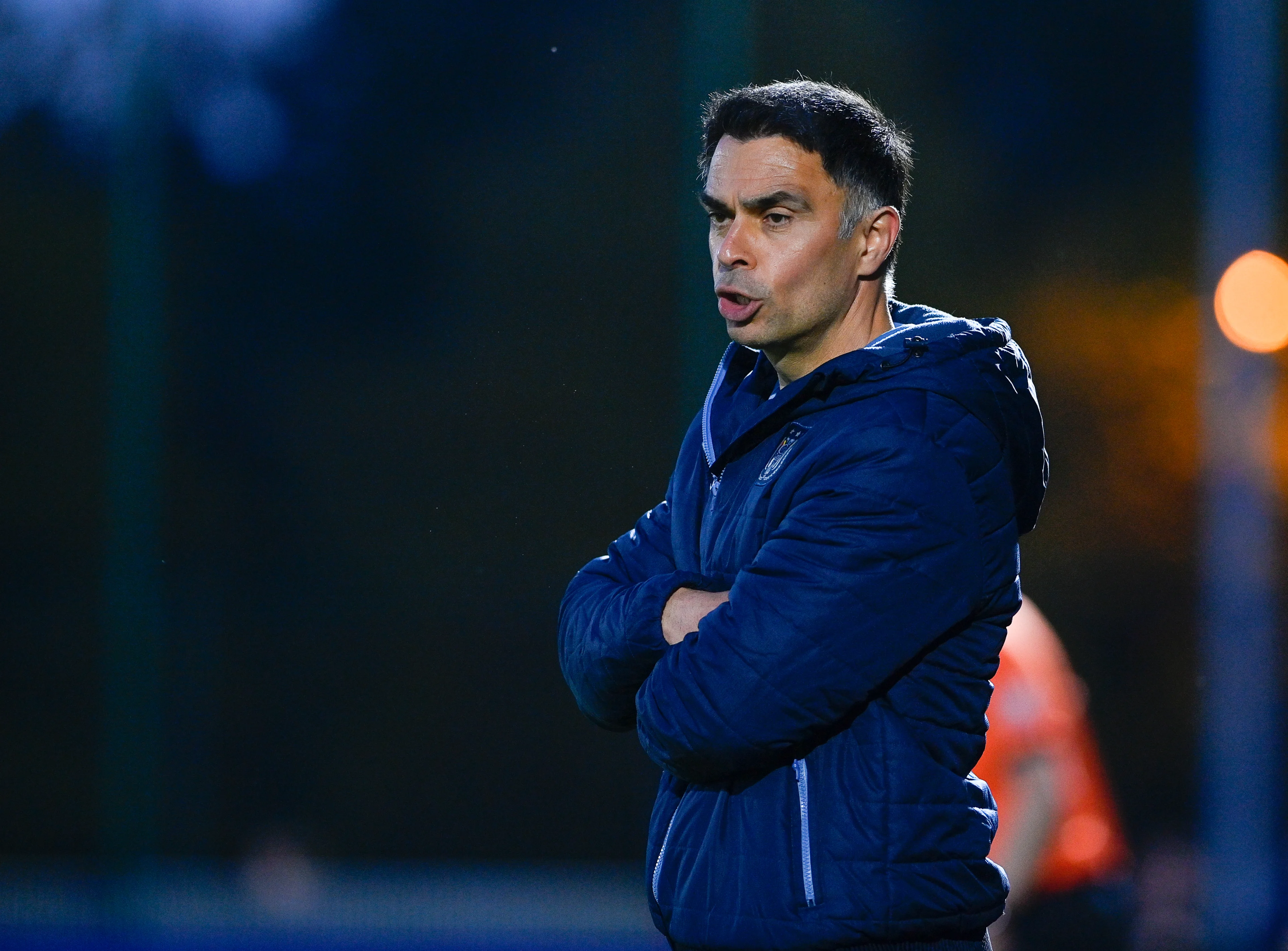 Anderlecht Women's head coach Johan Walem pictured during a soccer match between OH Leuven and RSCA Women, Wednesday 27 April 2022, in Leuven, on day 8 of the play-offs of the Belgian 'Super League' women's first division. BELGA PHOTO DAVID CATRY