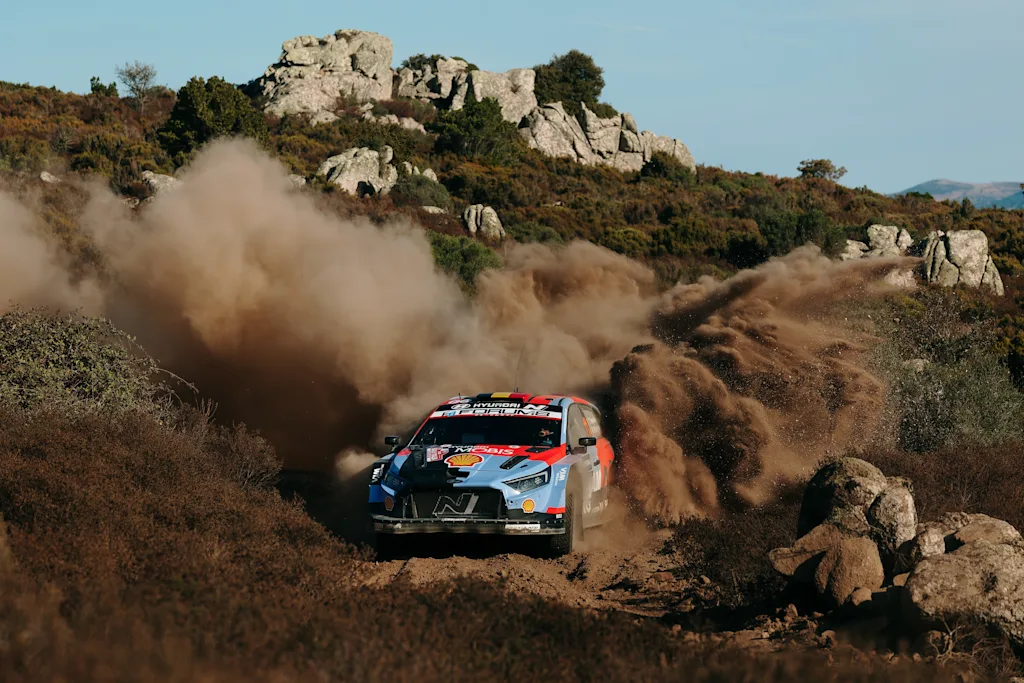 ATTENTION EDITORS - HANDOUT PICTURES - EDITORIAL USE ONLY MANDATORY CREDIT Hyundai Motorsport - This handout picture, released by Hyundai Motorsport on Friday 2 October 2026 shows Thierry Neuville - and Martijn Wydaeghe during the Rally of Sardegna. - Belga and Belga editorial board decline all responsability regarding the content of this picture. PHOTO HANDOUT Hyundai Motorsport
