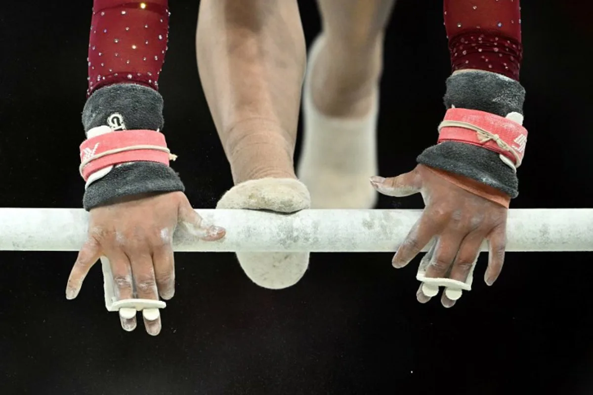 Mexico's Alexa Moreno competes in the uneven bars event of the artistic gymnastics women's qualification during the Paris 2024 Olympic Games at the Bercy Arena in Paris, on July 28, 2024. Lionel BONAVENTURE / AFP