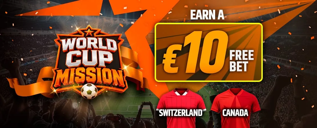 🎯 Score a €10 Free Bet for Switzerland vs Canada