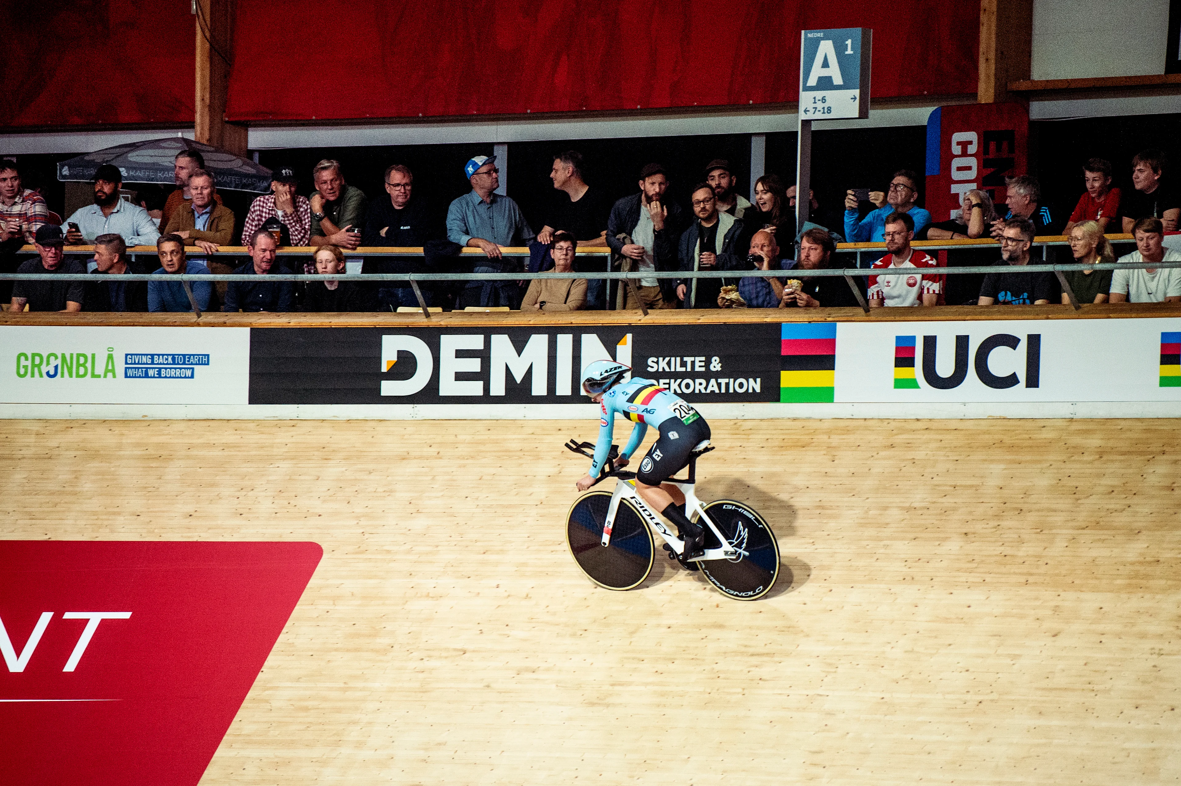 241017 Marith Vanhove of Belgium competes in Women's Team Pursuit during day 2 of the 2024 UCI Tissot Track Cycling World Championships on October 17, 2024 in Ballerup.  Photo: Christian Örnberg / BILDBYRÅN / COP 166 / CO0480 cykling cycling sykling landslaget national team 2 bbeng grappa33 BELGIUM ONLY