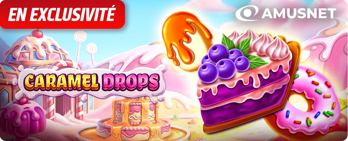 🍬 Caramel Drops d'Amusnet - Seulement chez Starcasino