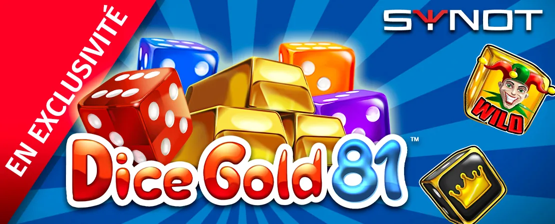 🎲 En exclusivité sur Starcasino Dice ! Dice Gold 81 de Synot!