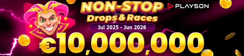 Duik in de sensatie van Playson's Non-Stop Drop, met een ongelofelijke prijzenpot van €10.000.000 voor het grijpen!