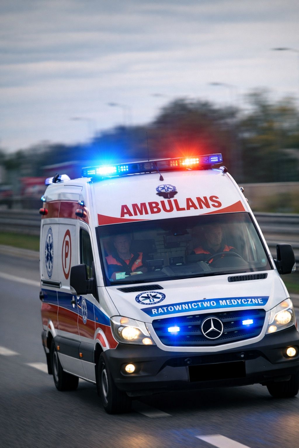 Ambulans na drodze