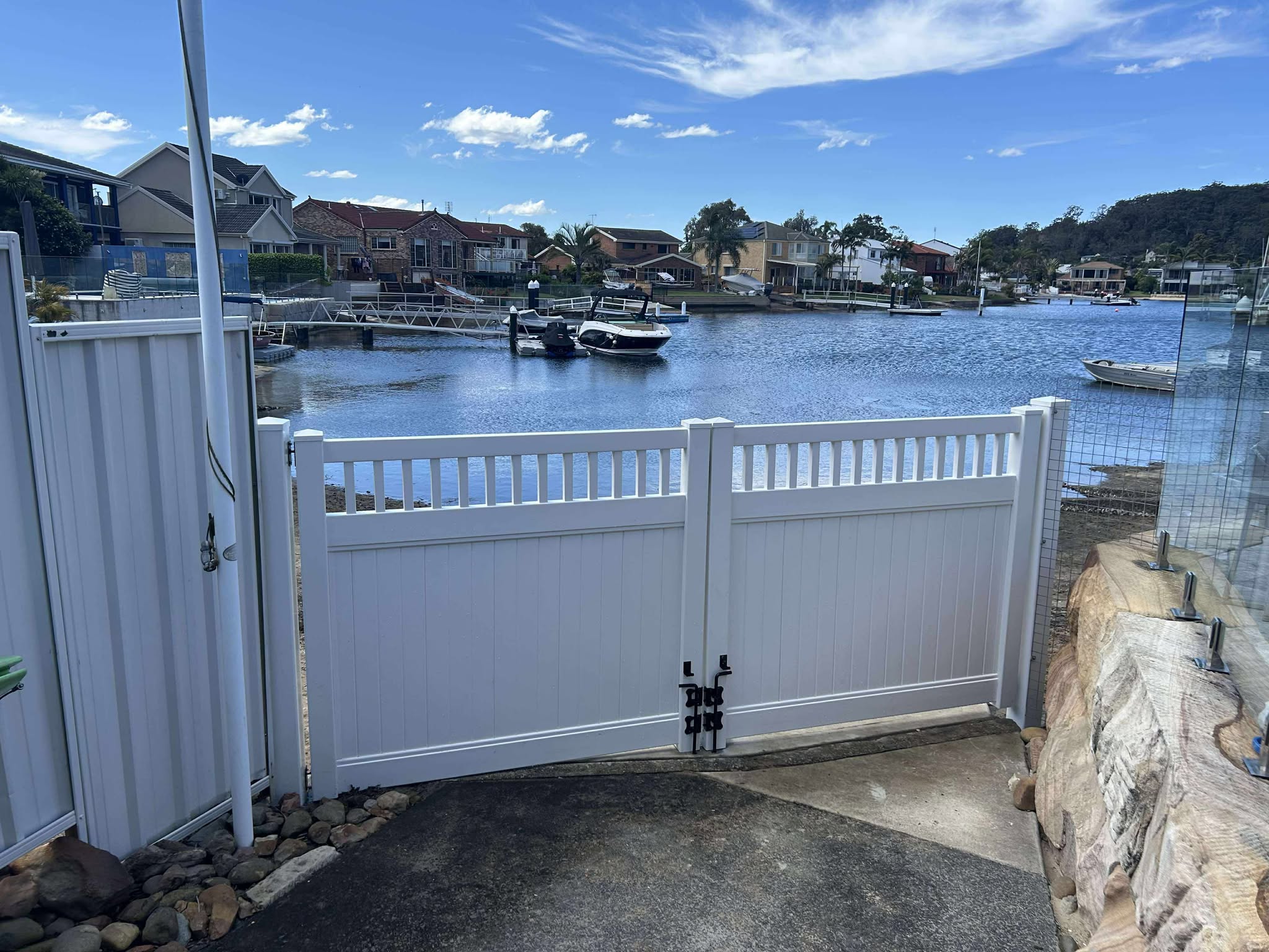 Castle Sentinel Double Swinging Gates Installed on St Huberts Island