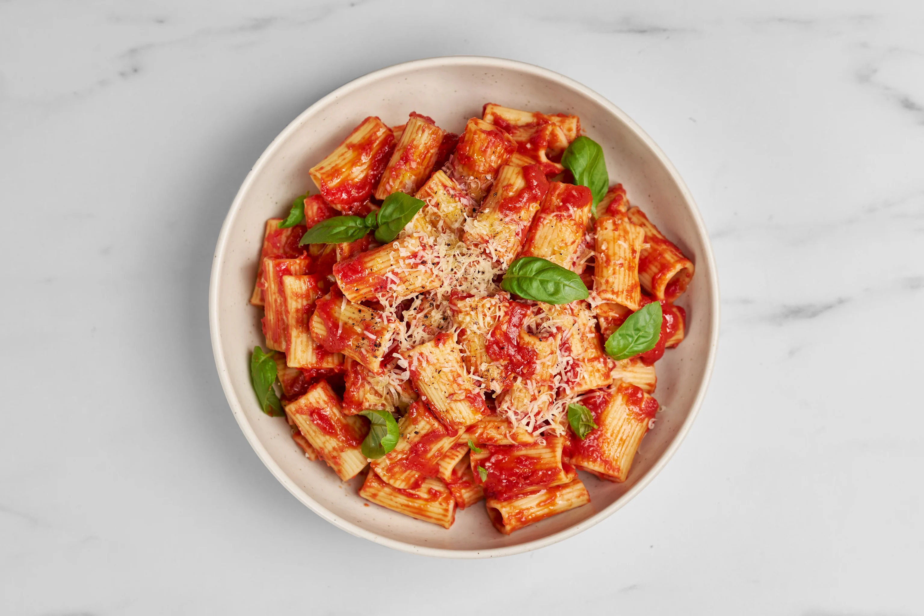 Classic Rigatoni with Tomato Basil Sauce | Easy Pasta Recipe