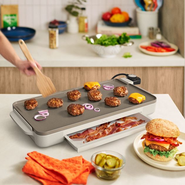bella Electric Griddle with Warming Tray - Large Nonstick Griddle with ...