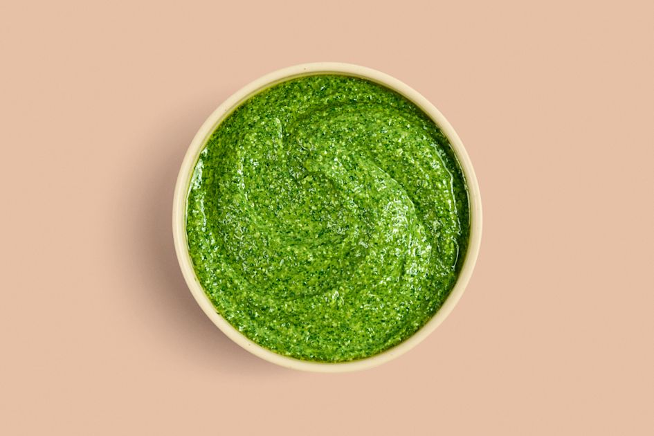 Easy Homemade Pesto in the bella Rocket Blender Boost
