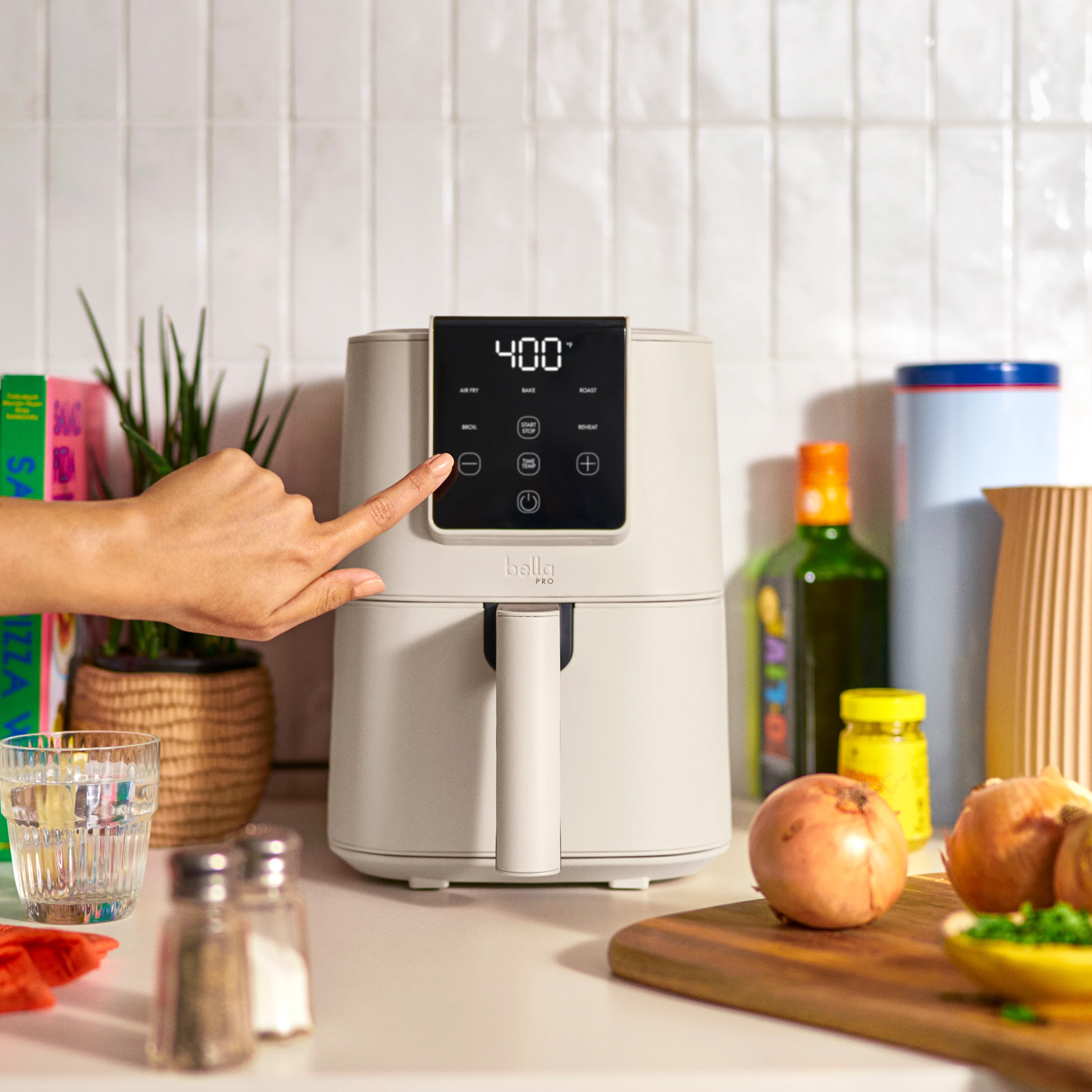 bella Pro 4qt Slim Air Fryer - Compact Digital Air Fryer with ...