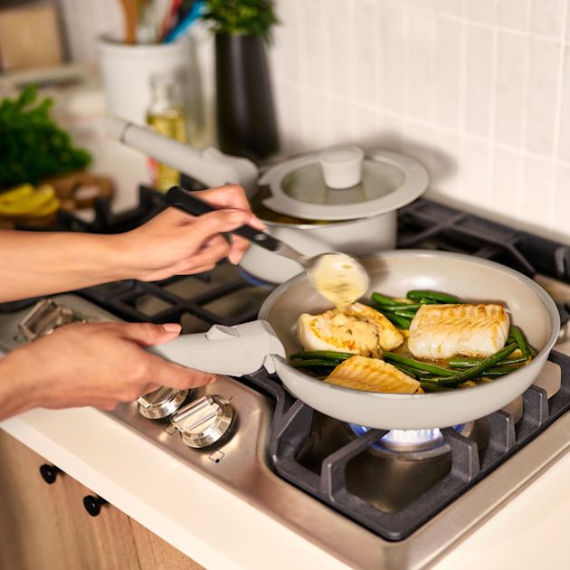 bella 8-Piece Ceramic Nonstick Cookware Set with Removable Handles