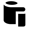 Icon of a paper roll representing packaging, paper, and plastics logistics solutions.