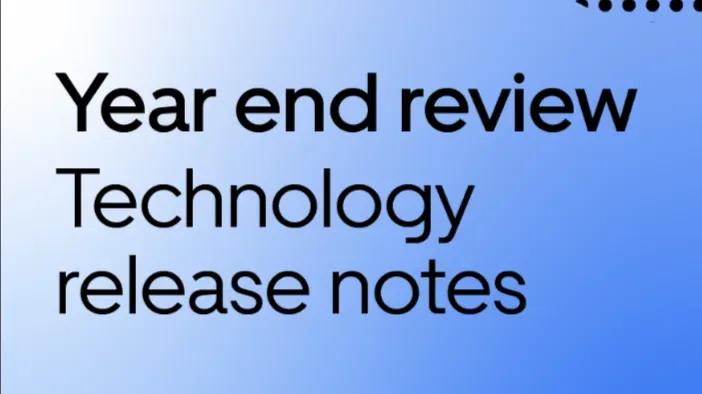 Year end review technology release notes