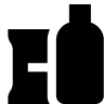 Icon of food packaging and a bottle representing food, beverage, and CPG logistics.