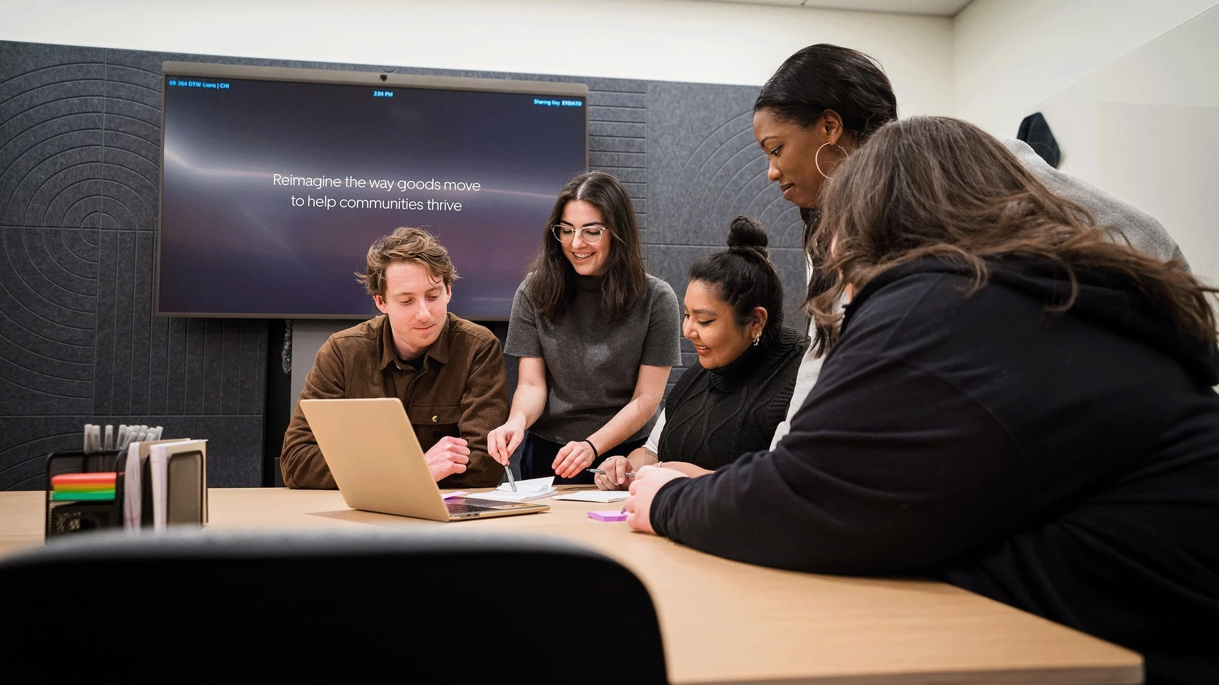 People in a meeting.