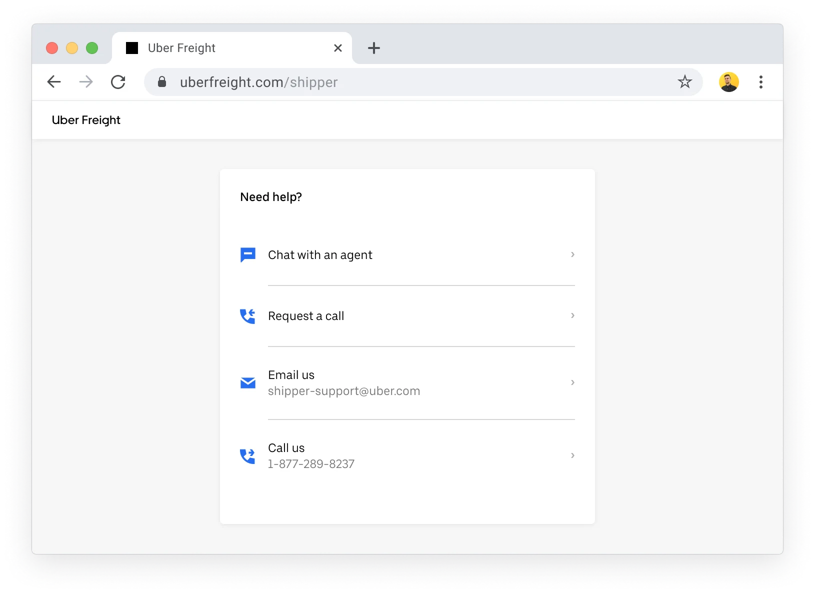24/7 Service with Uber Freight Shipping