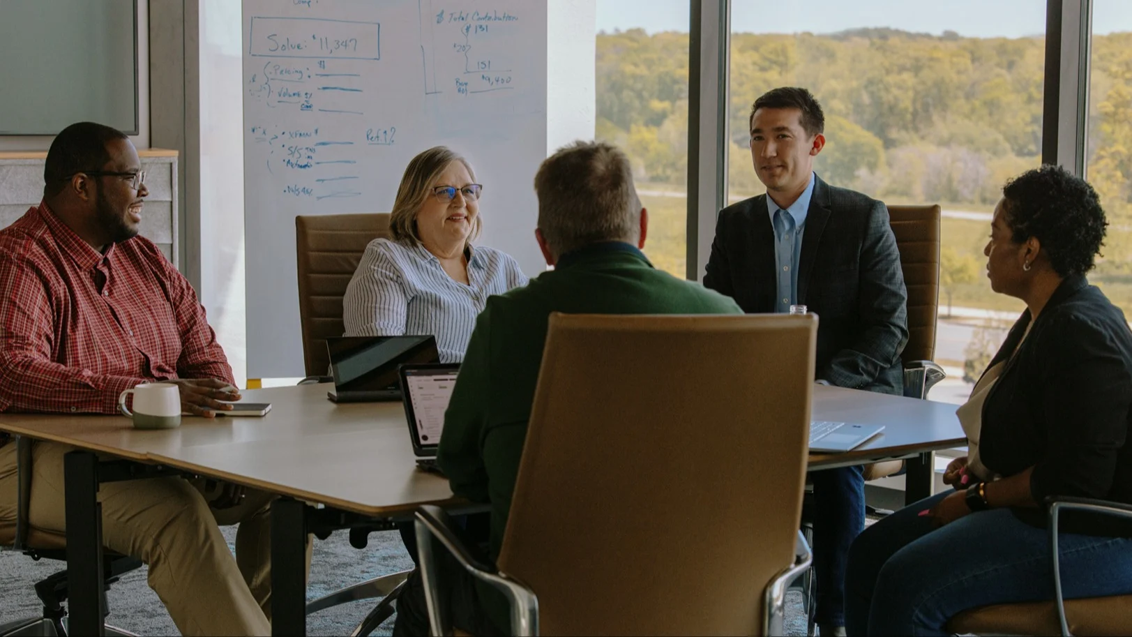 People meeting in a conference room.