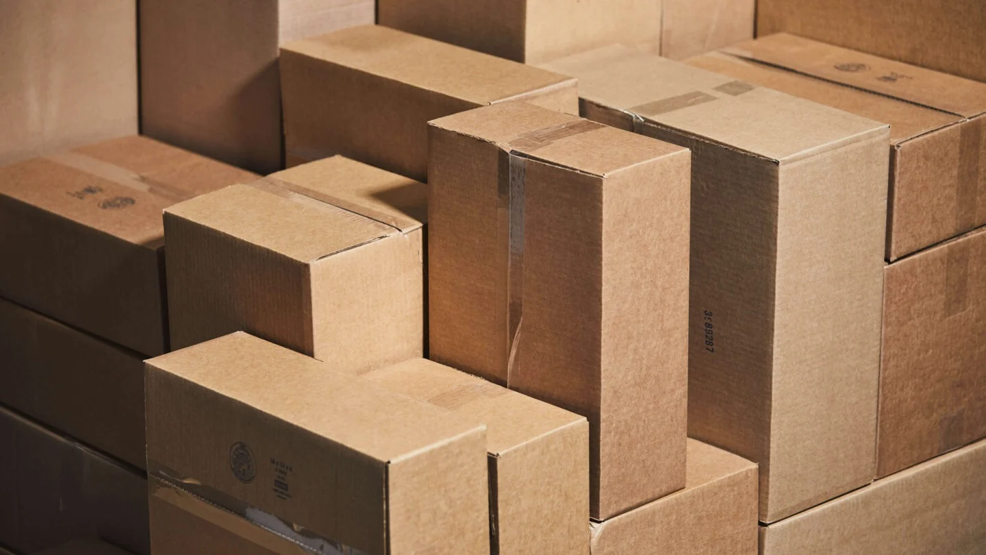 Boxes stacked together.