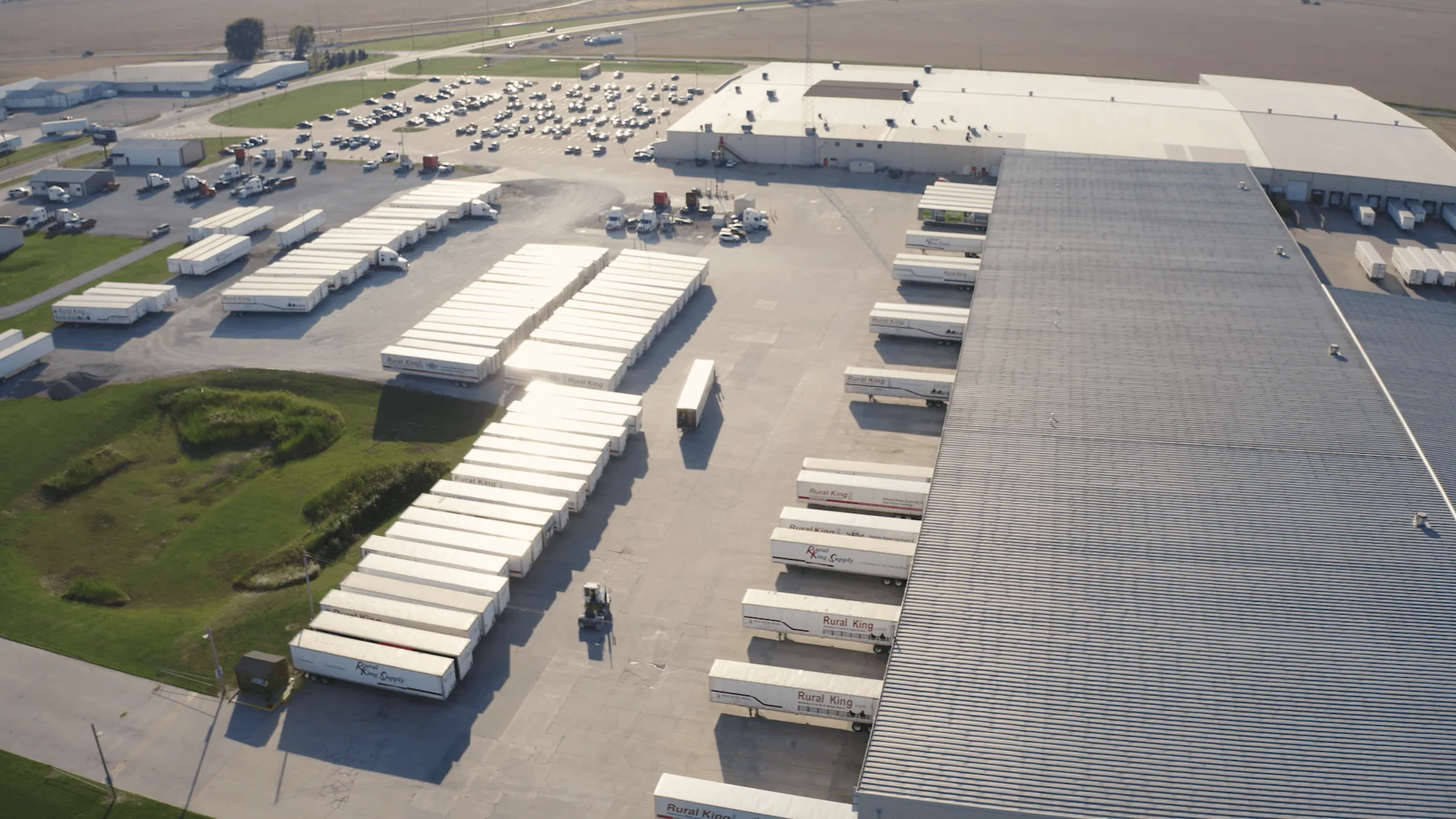 Overhead view of shipping area.